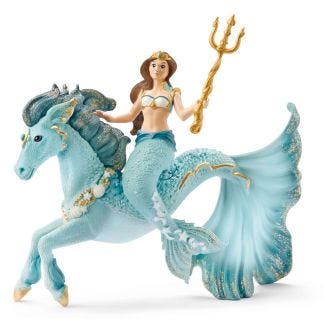 Mermaid Eyela on underwater horse